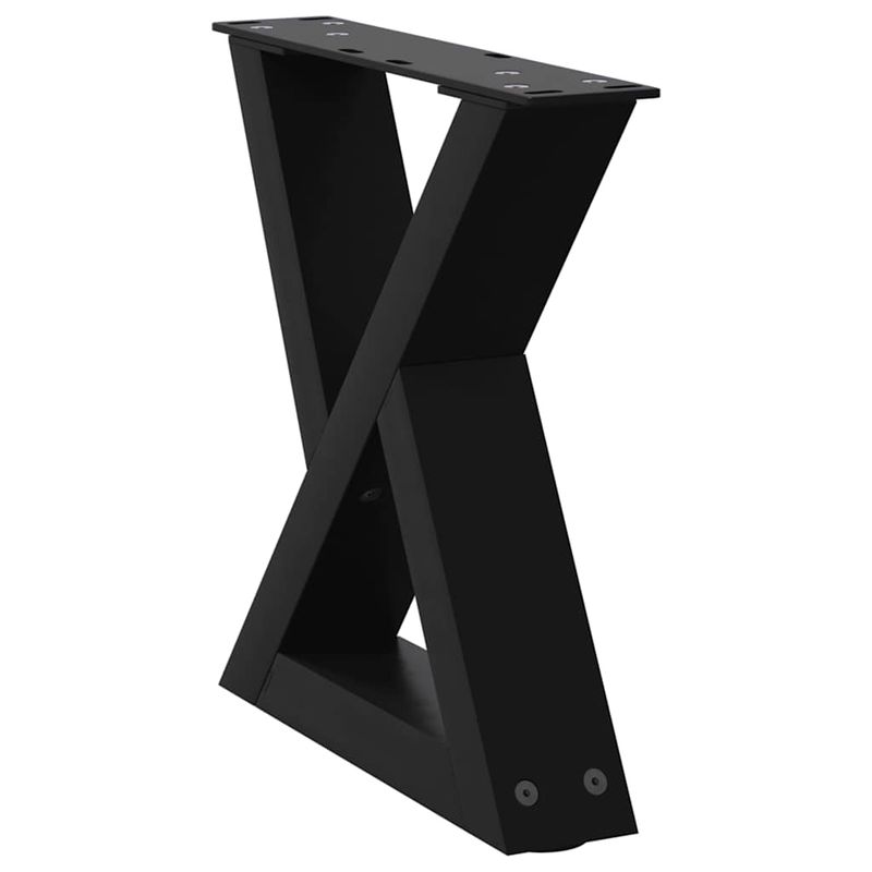 Casa si Gradina - Mobilier - Feronerie si accesorii mobila - Picioare masuta de cafea 2 buc Negru 30x(30-31,3) cm Otel - Infinity.ro