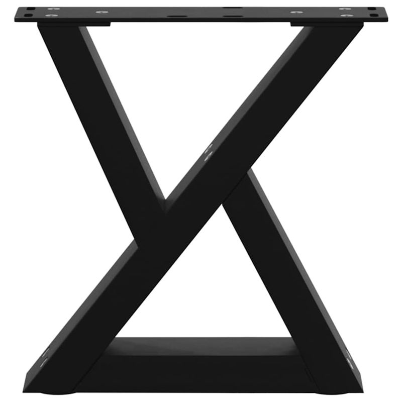 Casa si Gradina - Mobilier - Feronerie si accesorii mobila - Picioare masuta de cafea 2 buc Negru 30x(30-31,3) cm Otel - Infinity.ro