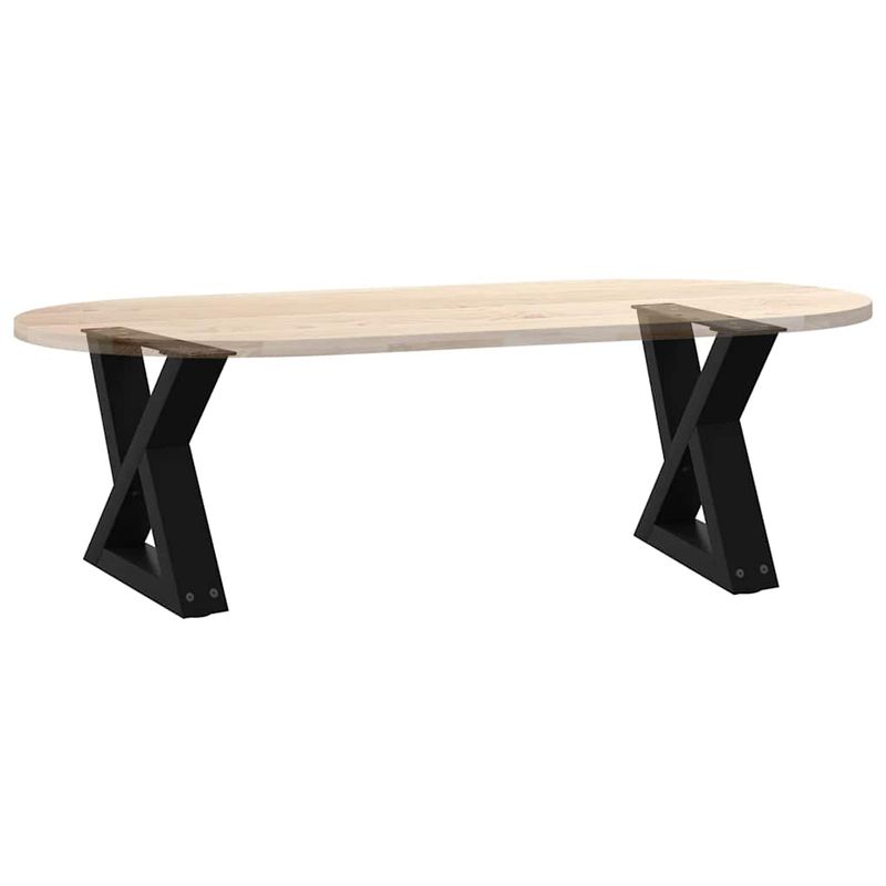 Casa si Gradina - Mobilier - Feronerie si accesorii mobila - Picioare masuta de cafea 2 buc Negru 30x(30-31,3) cm Otel - Infinity.ro