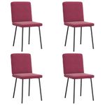 Casa si Gradina - Mobilier - Scaune si fotolii - Scaune - Scaune de bucatarie, 4 buc., rosu vin, catifea - Infinity.ro