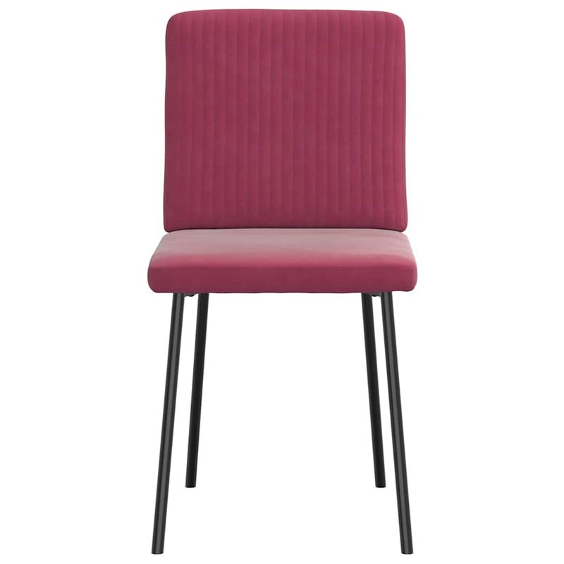 Casa si Gradina - Mobilier - Scaune si fotolii - Scaune - Scaune de bucatarie, 4 buc., rosu vin, catifea - Infinity.ro
