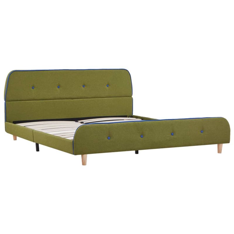 Casa si Gradina - Mobilier - Paturi si accesorii - Paturi - Cadru pat fara saltea tesatura verde 135x190 cm - Infinity.ro
