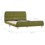 Casa si Gradina - Mobilier - Paturi si accesorii - Paturi - Cadru pat fara saltea tesatura verde 135x190 cm - Infinity.ro