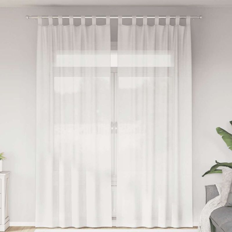 Casa si Gradina - Textile si covoare - Perdele si draperii - Perdele - Perdele Voile cu buzunare pentru bare 2 buc Alb, mărime 140x260 cm - Infinity.ro