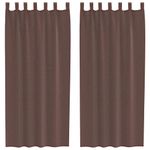 Casa si Gradina - Textile si covoare - Perdele si draperii - Perdele - Perdele Voile cu buzunare pentru bare 2 buc Maro, mărime 140x245 cm - Infinity.ro