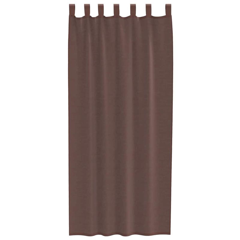 Casa si Gradina - Textile si covoare - Perdele si draperii - Perdele - Perdele Voile cu buzunare pentru bare 2 buc Maro, mărime 140x245 cm - Infinity.ro
