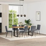 Casa si Gradina - Mobilier - Scaune si fotolii - Scaune - Scaune de bucatarie, 6 buc., gri inchis, catifea - Infinity.ro