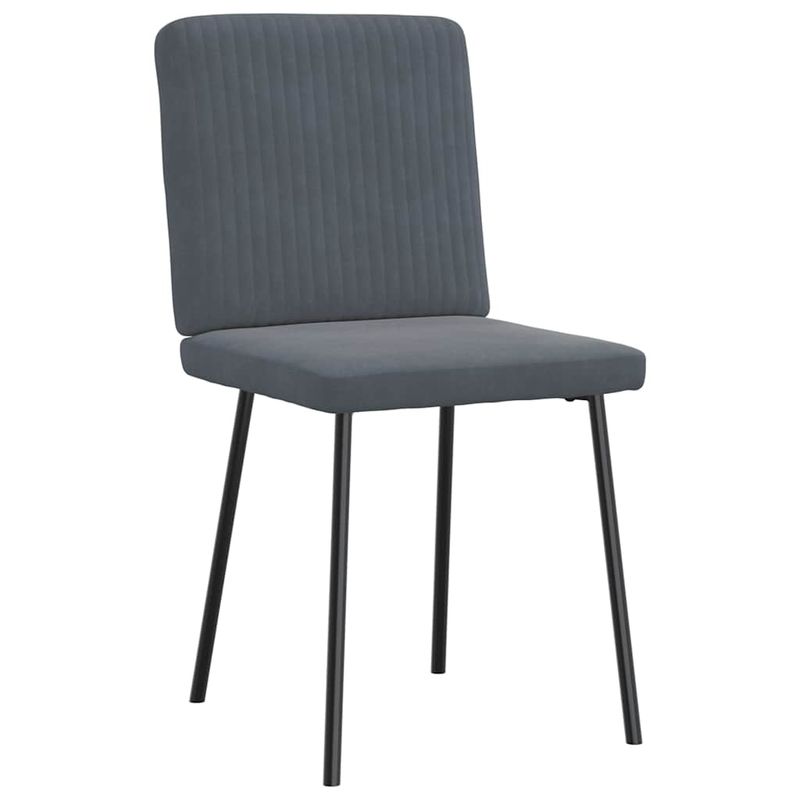 Casa si Gradina - Mobilier - Scaune si fotolii - Scaune - Scaune de bucatarie, 6 buc., gri inchis, catifea - Infinity.ro