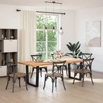Casa si Gradina - Mobilier - Feronerie si accesorii mobila - Picioare pentru masa in forma de V 2 buc Negru Otel - Infinity.ro