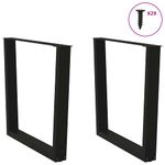 Casa si Gradina - Mobilier - Feronerie si accesorii mobila - Picioare pentru masa in forma de V 2 buc Negru Otel - Infinity.ro