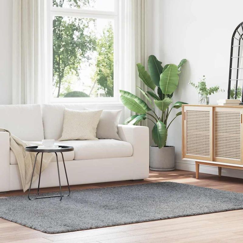 Casa si Gradina - Textile si covoare - Covoare - Covoare casa - Covor shaggy cu pom inalt, NAVARRA, gri argintiu, 160x230 cm - Infinity.ro
