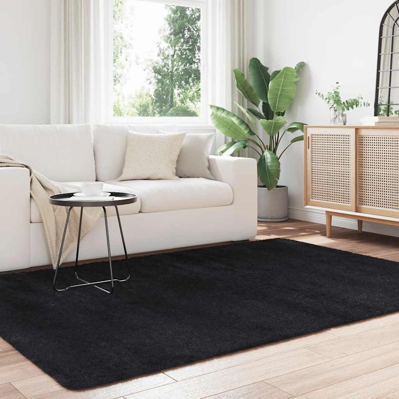 Casa si Gradina - Textile si covoare - Covoare - Covoare casa - Covor shaggy cu pom inalt, NAVARRA, negru, 160x230cm, poliester - Infinity.ro