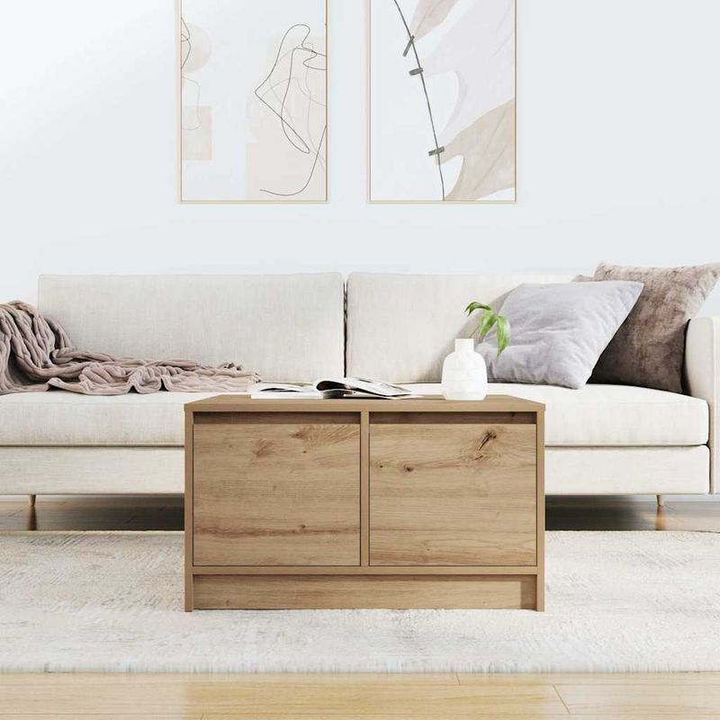 Casa si Gradina - Mobilier - Mese si birouri - Masute de cafea - Masuta de cafea cu sertare Artisan Stejar 70,5x70x40 cm - Infinity.ro