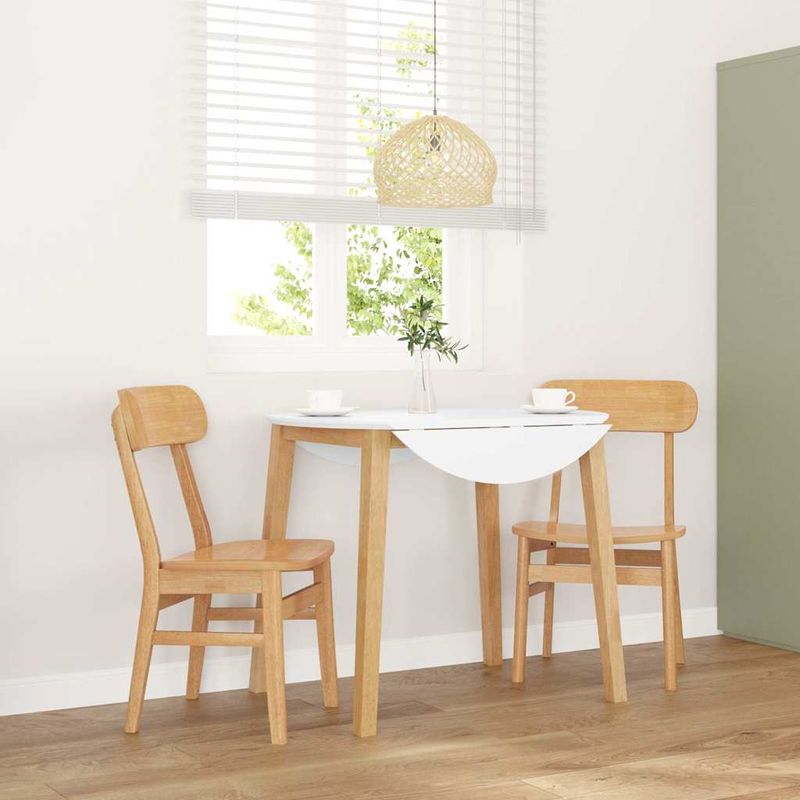 Casa si Gradina - Mobilier - Scaune si fotolii - Scaune - Scaune de sufragerie 2 buc Cauciuc din lemn masiv - Infinity.ro