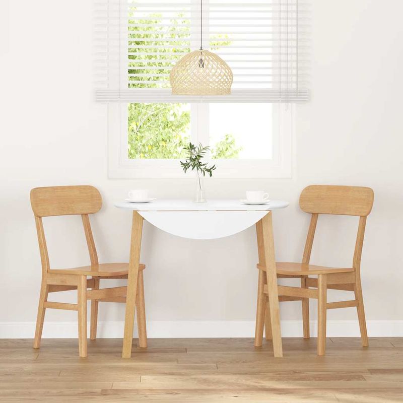 Casa si Gradina - Mobilier - Scaune si fotolii - Scaune - Scaune de sufragerie 2 buc Cauciuc din lemn masiv - Infinity.ro