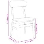 Casa si Gradina - Mobilier - Scaune si fotolii - Scaune - Scaune de sufragerie 2 buc Cauciuc din lemn masiv - Infinity.ro