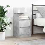 Casa si Gradina - Mobilier - Comode si corpuri - Noptiere - Noptiere cu 2 sertare 2 buc Beton Gri 38x34x80 cm - Infinity.ro