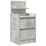 Casa si Gradina - Mobilier - Comode si corpuri - Noptiere - Noptiere cu 2 sertare 2 buc Beton Gri 38x34x80 cm - Infinity.ro