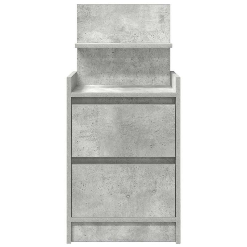 Casa si Gradina - Mobilier - Comode si corpuri - Noptiere - Noptiere cu 2 sertare 2 buc Beton Gri 38x34x80 cm - Infinity.ro