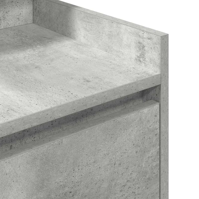 Casa si Gradina - Mobilier - Comode si corpuri - Noptiere - Noptiere cu 2 sertare 2 buc Beton Gri 38x34x80 cm - Infinity.ro