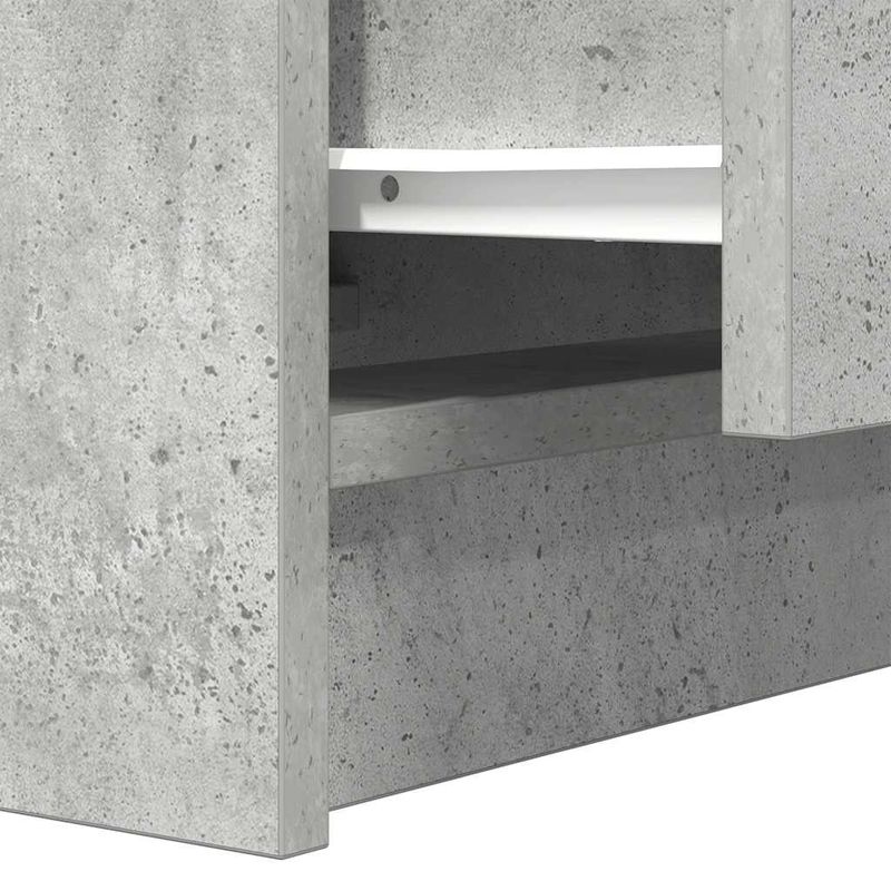 Casa si Gradina - Mobilier - Comode si corpuri - Noptiere - Noptiere cu 2 sertare 2 buc Beton Gri 38x34x80 cm - Infinity.ro