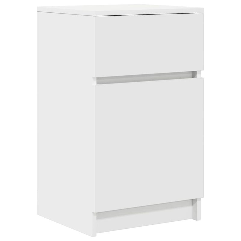 Casa si Gradina - Mobilier - Comode si corpuri - Noptiere - Noptiere, 2 buc., alb, 39x35x65 cm, lemn compozit - Infinity.ro