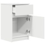 Casa si Gradina - Mobilier - Comode si corpuri - Noptiere - Noptiere, 2 buc., alb, 39x35x65 cm, lemn compozit - Infinity.ro