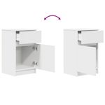 Casa si Gradina - Mobilier - Comode si corpuri - Noptiere - Noptiere, 2 buc., alb, 39x35x65 cm, lemn compozit - Infinity.ro