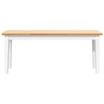 Casa si Gradina - Mobilier - Canapele si coltare - Banchete - Banca 110 cm din lemn masiv alb și natural cauciuc - Infinity.ro