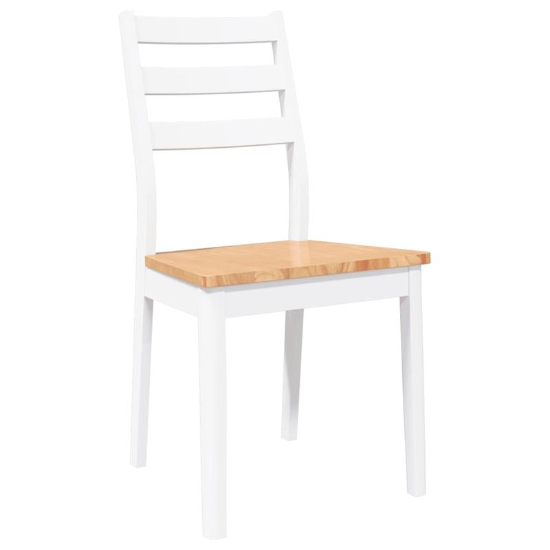 Casa si Gradina - Mobilier - Scaune si fotolii - Scaune - Scaune de sufragerie 2 buc Cauciuc din lemn masiv alb - Infinity.ro