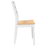 Casa si Gradina - Mobilier - Scaune si fotolii - Scaune - Scaune de sufragerie 2 buc Cauciuc din lemn masiv alb - Infinity.ro