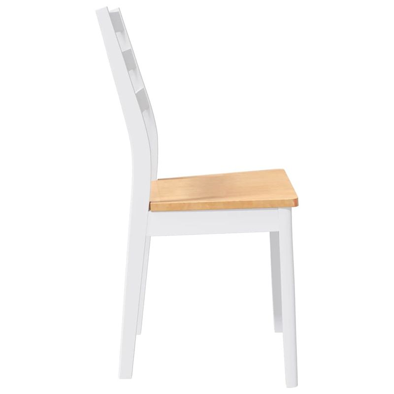 Casa si Gradina - Mobilier - Scaune si fotolii - Scaune - Scaune de sufragerie 2 buc Cauciuc din lemn masiv alb - Infinity.ro