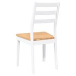 Casa si Gradina - Mobilier - Scaune si fotolii - Scaune - Scaune de sufragerie 2 buc Cauciuc din lemn masiv alb - Infinity.ro