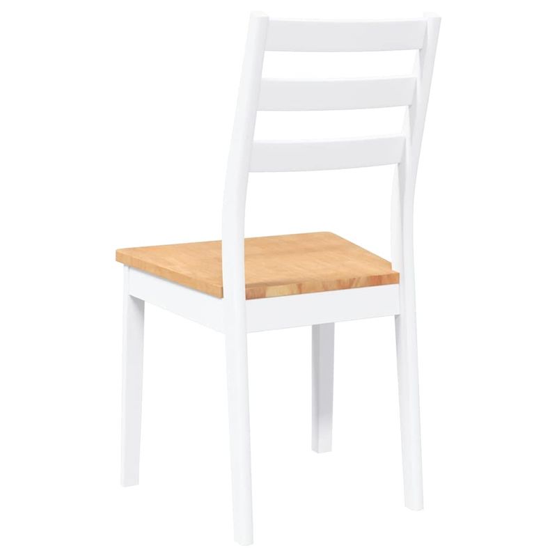 Casa si Gradina - Mobilier - Scaune si fotolii - Scaune - Scaune de sufragerie 2 buc Cauciuc din lemn masiv alb - Infinity.ro