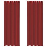 Casa si Gradina - Textile si covoare - Perdele si draperii - Perdele - Perdele Voile cu Oelii 2 buc rosu vin, mărime 140x300 cm - Infinity.ro