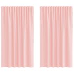 Casa si Gradina - Textile si covoare - Perdele si draperii - Perdele - Perdele Voile cu Bucle 2 buc Roz 140x175 cm - Infinity.ro