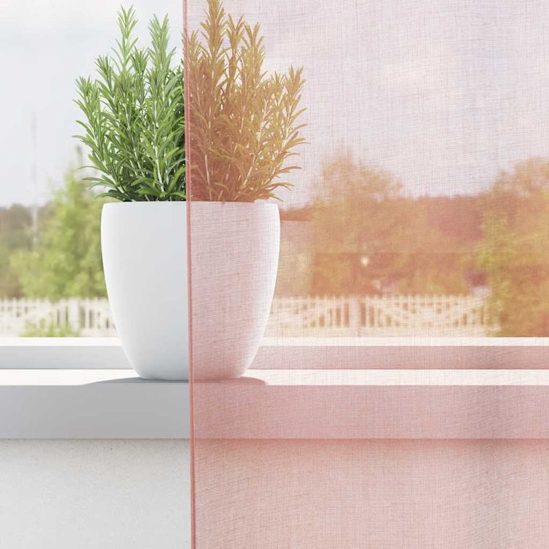 Casa si Gradina - Textile si covoare - Perdele si draperii - Perdele - Perdele Voile cu Bucle 2 buc Roz 140x175 cm - Infinity.ro
