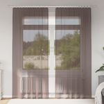 Casa si Gradina - Textile si covoare - Perdele si draperii - Perdele - Perdele Voile cu tabla 2 buc Maro, mărime 140x245 cm - Infinity.ro