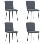 Casa si Gradina - Mobilier - Scaune si fotolii - Scaune - Scaune de bucatarie, 4 buc., gri inchis, catifea - Infinity.ro