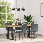 Casa si Gradina - Mobilier - Scaune si fotolii - Scaune - Scaune de bucatarie, 4 buc., gri inchis, catifea - Infinity.ro