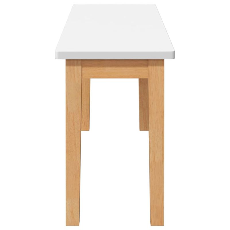 Casa si Gradina - Mobilier - Canapele si coltare - Banchete - Banca 110 cm din lemn masiv cauciuc, natural și alb - Infinity.ro