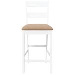 Casa si Gradina - Mobilier - Scaune si fotolii - Scaune - Scaune de bar cu perne 2 buc din cauciuc din lemn masiv alb - Infinity.ro