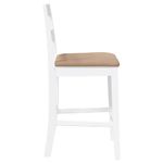 Casa si Gradina - Mobilier - Scaune si fotolii - Scaune - Scaune de bar cu perne 2 buc din cauciuc din lemn masiv alb - Infinity.ro