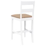 Casa si Gradina - Mobilier - Scaune si fotolii - Scaune - Scaune de bar cu perne 2 buc din cauciuc din lemn masiv alb - Infinity.ro