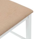 Casa si Gradina - Mobilier - Scaune si fotolii - Scaune - Scaune de bar cu perne 2 buc din cauciuc din lemn masiv alb - Infinity.ro