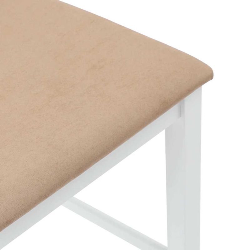 Casa si Gradina - Mobilier - Scaune si fotolii - Scaune - Scaune de bar cu perne 2 buc din cauciuc din lemn masiv alb - Infinity.ro