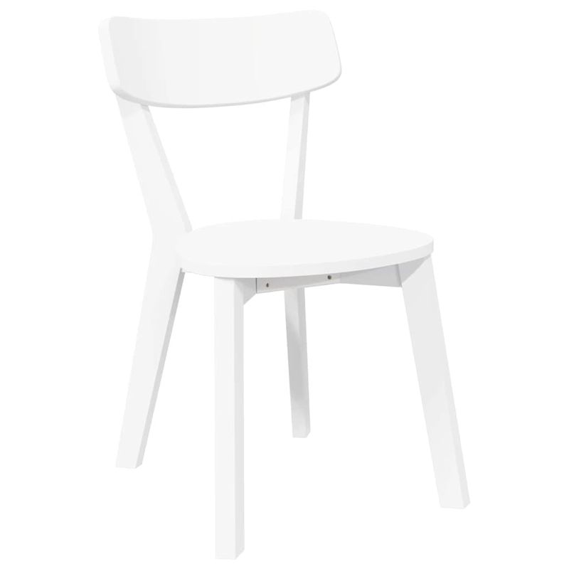 Casa si Gradina - Mobilier - Scaune si fotolii - Scaune - Scaune de sufragerie 2 buc Cauciuc din lemn masiv alb - Infinity.ro