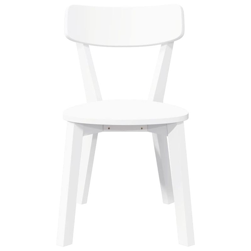 Casa si Gradina - Mobilier - Scaune si fotolii - Scaune - Scaune de sufragerie 2 buc Cauciuc din lemn masiv alb - Infinity.ro