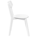 Casa si Gradina - Mobilier - Scaune si fotolii - Scaune - Scaune de sufragerie 2 buc Cauciuc din lemn masiv alb - Infinity.ro