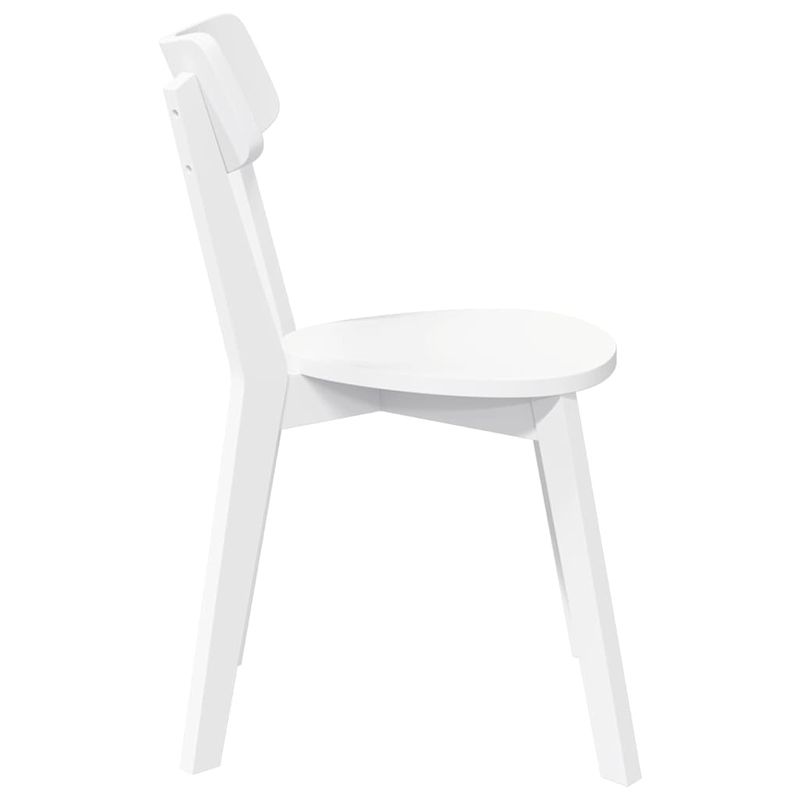 Casa si Gradina - Mobilier - Scaune si fotolii - Scaune - Scaune de sufragerie 2 buc Cauciuc din lemn masiv alb - Infinity.ro